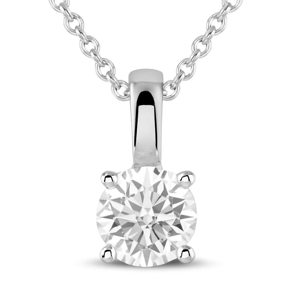 Golden Glow Solitaire Pendant