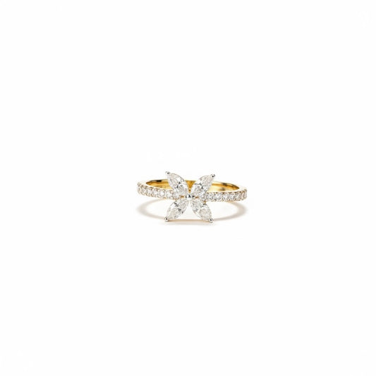 Marquise Diamond Clove Ring