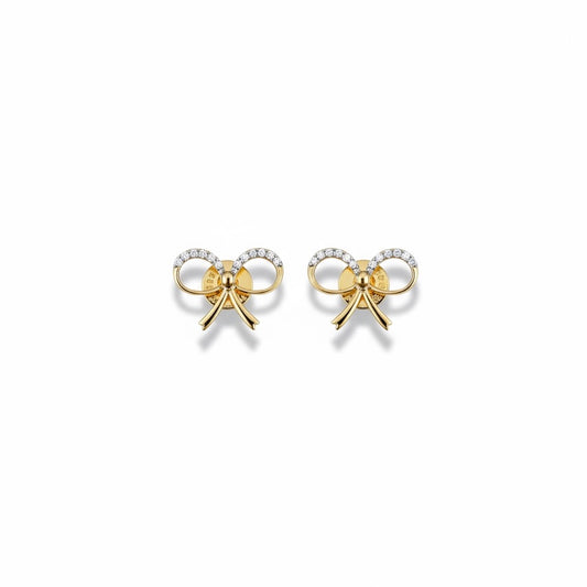Diamond Bow Earrings