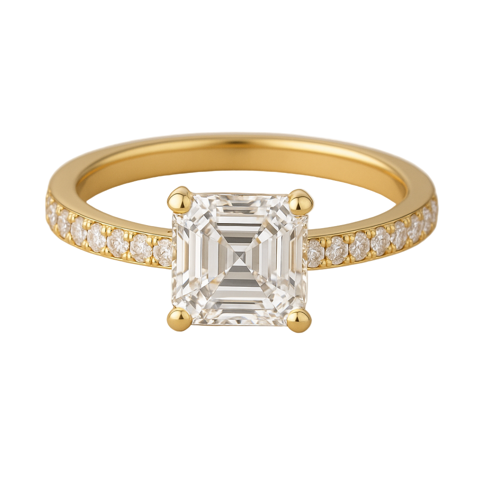 Radiant Vault Asscher Ring