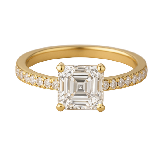 Radiant Vault Asscher Ring