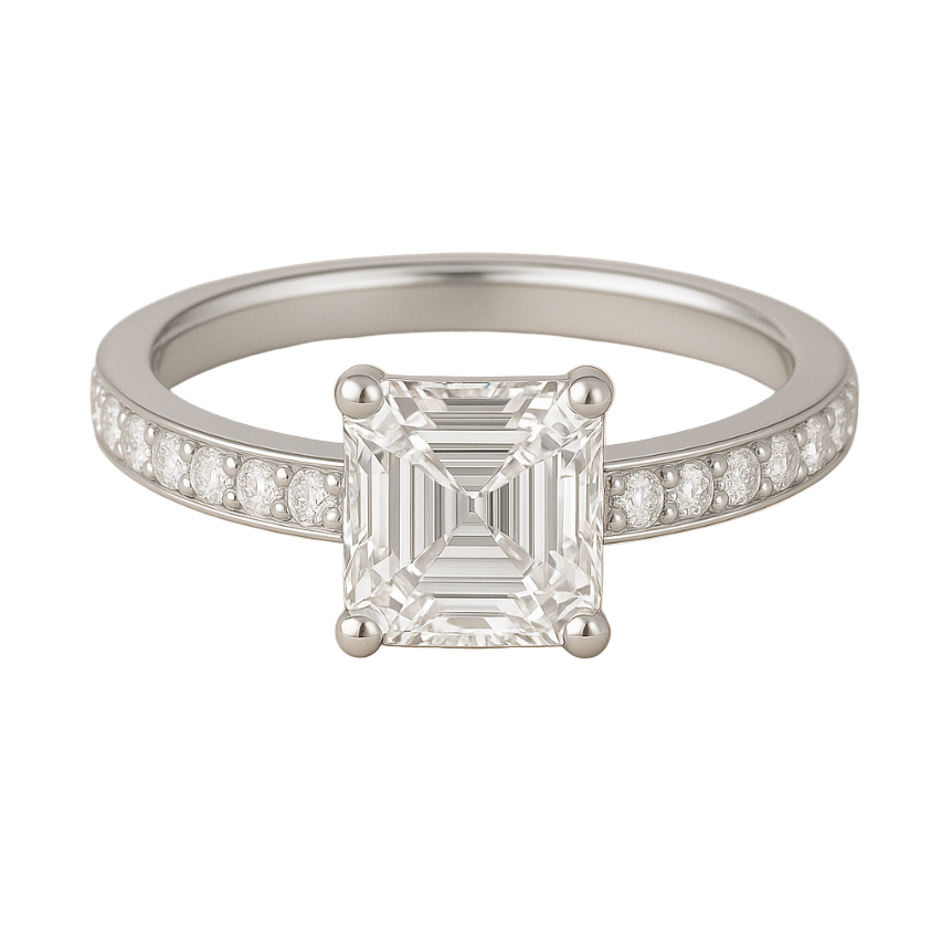 Radiant Vault Asscher Ring