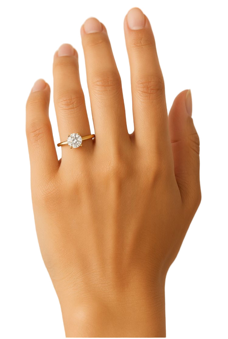 Gold solitair ring