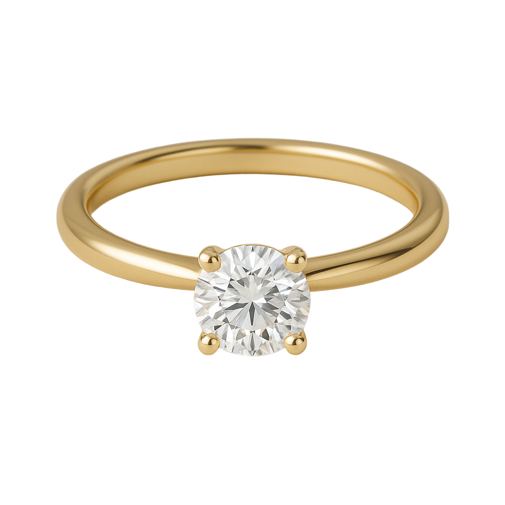 Gold solitair ring